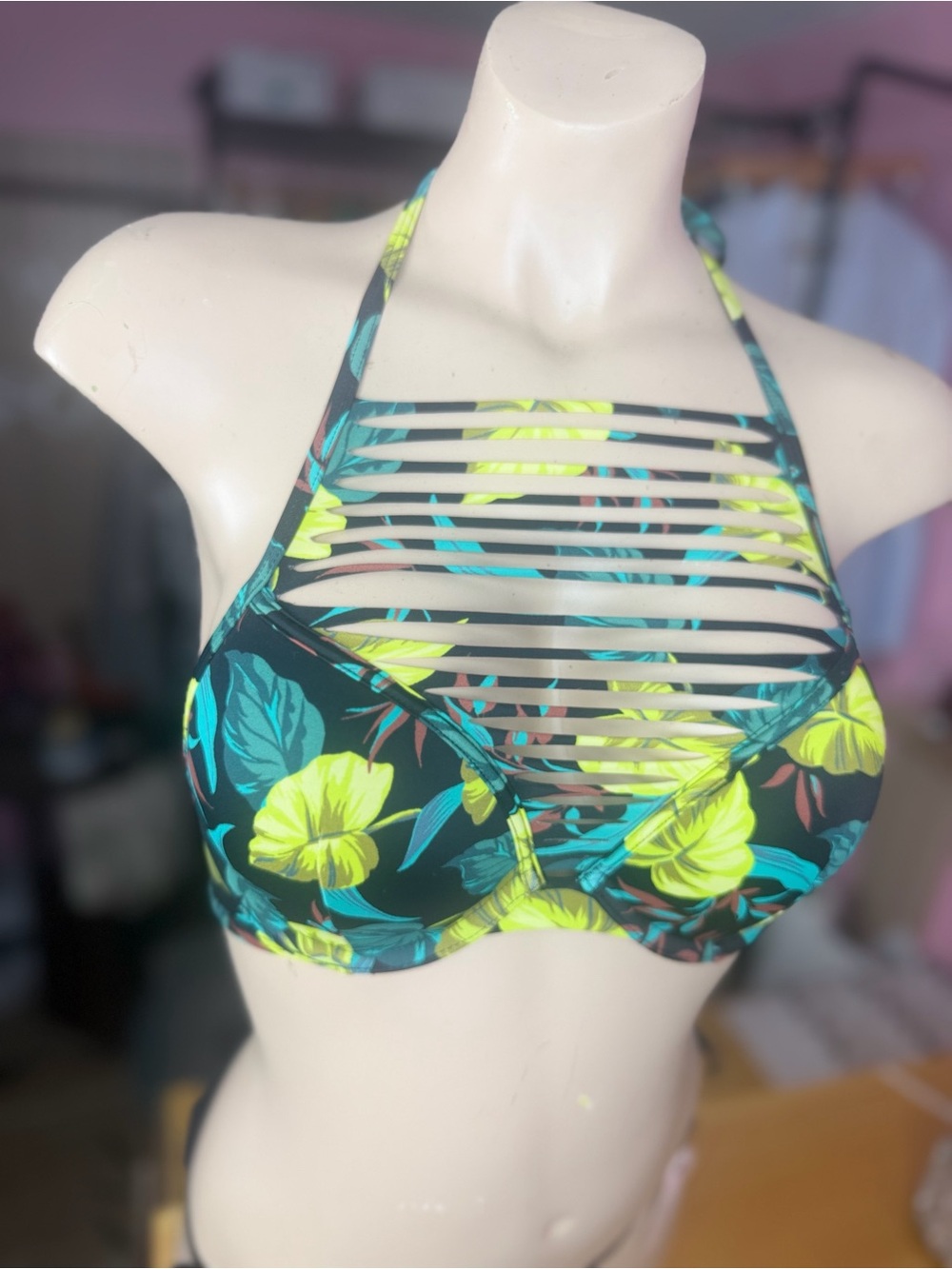 Victoria’s Secret Push-Up Bikini Set Small NWT Tropical Print - Picture 6 of 14